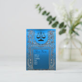 JURIDISCHE KANTOOR, ATTORNEY Monogram blauw Visitekaartje (Staand voorkant)