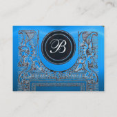 JURIDISCHE KANTOOR, ATTORNEY Monogram blauw Visitekaartje (Achterkant)