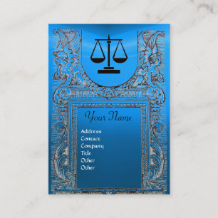 JURIDISCHE KANTOOR, ATTORNEY Monogram blauw Visitekaartje