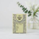JURIDISCHE KANTOOR, ATTORNEY Monogram, geel Visitekaartje (Staand voorkant)