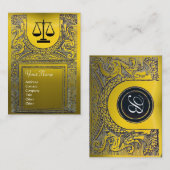 JURIDISCHE KANTOOR, ATTORNEY Monogram geel Visitekaartje (Voorkant / Achterkant)