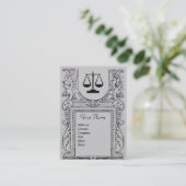 JURIDISCHE KANTOOR, ATTORNEY Monogram, grijs Visitekaartje (Staand voorkant)