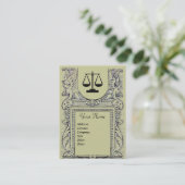 JURIDISCHE KANTOOR, ATTORNEY Monogram, groen grijs Visitekaartje (Staand voorkant)