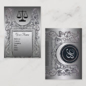JURIDISCHE KANTOOR, ATTORNEY Monogram Platinum par Visitekaartje (Voorkant / Achterkant)