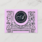 JURIDISCHE KANTOOR, ATTORNEY Monogram, roze Visitekaartje (Achterkant)