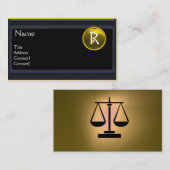 JURIDISCHE KANTOOR, ATTORNEY Monogram zwart geel t Visitekaartje (Voorkant / Achterkant)