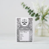 JURIDISCHE KANTOOR, ATTORNEY-monogram, zwart-wit p Visitekaartje (Staand voorkant)