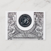 JURIDISCHE KANTOOR, ATTORNEY-monogram, zwart-wit p Visitekaartje (Achterkant)