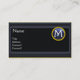 JURIDISCHE KANTOOR, ATTORNEY Monogram zwarte blauw Visitekaartje