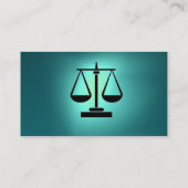 JURIDISCHE KANTOOR, ATTORNEY Monogram zwarte blauw Visitekaartje (Achterkant)