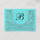 JURIDISCHE KANTOOR, BIJLAGE 2 Monogram, blauw Visitekaartje (Achterkant)