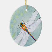 Juridische Libel op Vervlogen Bloemachtergrond Keramisch Ornament (Rechts)