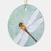 Juridische Libel op Vervlogen Bloemachtergrond Keramisch Ornament (Links)