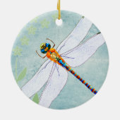 Juridische Libel op Vervlogen Bloemachtergrond Keramisch Ornament (Achterkant)
