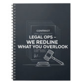 Juridische operaties – georganiseerd, strategisch, notitieboek (Voorkant)