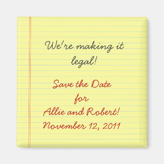 Juridische pad De datum opslaan Magneet (Voorkant)