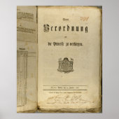 Juridische procedure van 1776 poster (Voorkant)