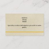 Juridische professional / advocaat elegant visitekaartje (Achterkant)