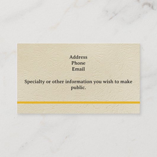 Juridische professional / advocaat elegant visitekaartje (Achterkant)