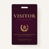 Juridische professionele zakelijke bezoeker badge (Voorkant)