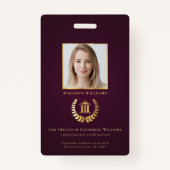 Juridische professionele zakelijke foto gepersonal badge (Voorkant)