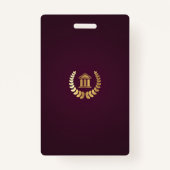 Juridische professionele zakelijke foto gepersonal badge (Achterkant)