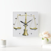 Juridische schalen wandklok (Huis)