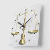 Juridische schalen wandklok (Hoek)