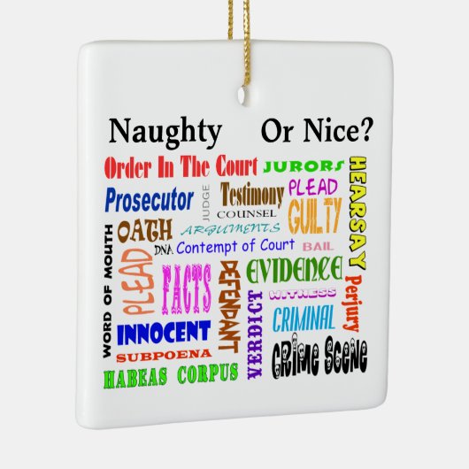 Juridische term kerstversiering keramisch ornament (Rechts)