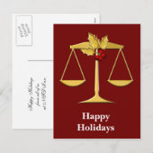 Juridische zakelijke kerstgroeten feestdagenkaart (Voorkant / Achterkant)