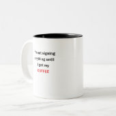 JuridischRecht Tweekleurige Koffiemok (Voorkant links)