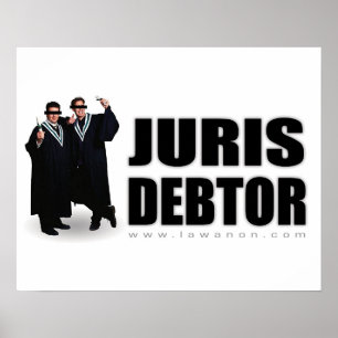 "Juris Debtor" Afdruk Poster
