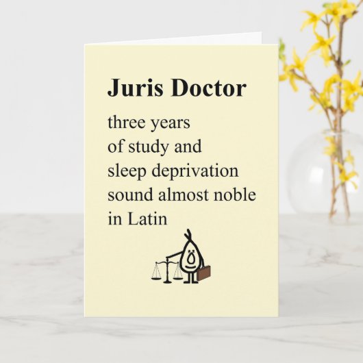 Juris Doctor - een gedicht over een afstuderen van Kaart (Gele Bloem)