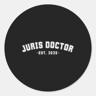 Juris Doctor Est 2025 Law School Student Lawyer Gr Ronde Sticker