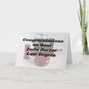 Juris Doctor Law Degree Gefeliciteerd Kaart