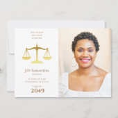 Juris Doctor Law School Foto JD LLD Afstuderen Kaart (Voorkant)