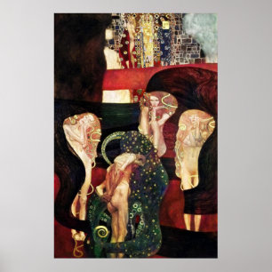 Jurisprudentie — Gustav Klimt (AI Gekleurd) Poster