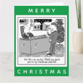 Jurist advocaat en cliënt Cartoon Kerstmis Kaart (Voorkant)