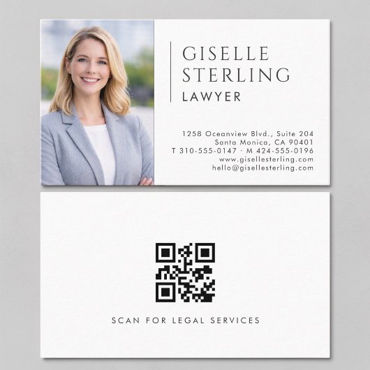 Jurist Foto QR Code Visitekaartje