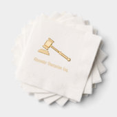 Jurist Juridisch Rechter Gavel Law Professionele n Folie Servetten (Insitu (Gestapeld))