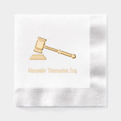 Jurist Juridisch Rechter Gavel Law Professionele n Folie Servetten (Voorkant)