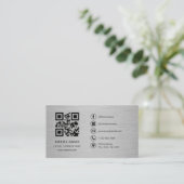 Jurist Metaal QR Code Visitekaartje (Staand voorkant)