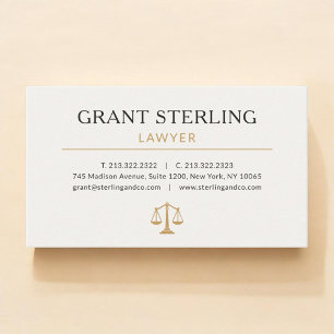 Jurist Neutraal Beige Goud Visitekaartje