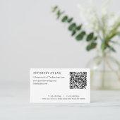 Jurist QR-code Briefpapier Bellen Visitekaartje (Staand voorkant)