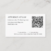 Jurist QR-code Briefpapier Bellen Visitekaartje (Voorkant)