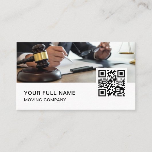 Jurist QR Code Logo Social Media Visitekaartje (Voorkant)