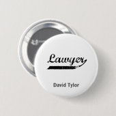Jurist typografie ronde button 5,7 cm (Voorkant /achterkant)
