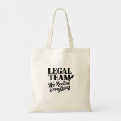Juristeam – We Redline Alles Tote Bag (Achterkant)