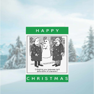 Juristen En een Sneeuwman Prettig Kerstfeest Kaart
