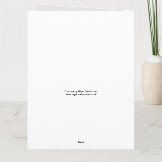 Juristen en Snowman Cartoon Happy Kerstmis Kaart (Achterkant)